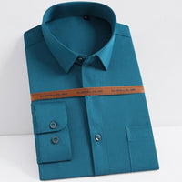 Men's Casual Thin Stretch Long Sleeve Dress Shirts