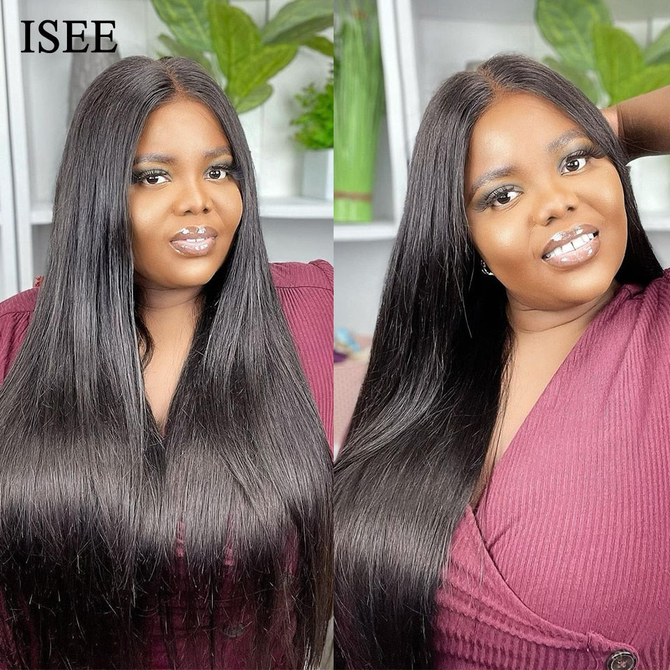 Straight Lace Front Human Hair Closure Wigs