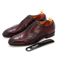 Handmade Mens Wingtip Oxford Shoes\