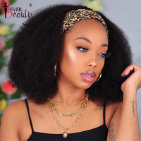 4B 4C Afro Kinky Curly Headband Wig Human Hair Brazilian Headband Wigs For Black Women Full Machine Made Wig Ever Beauty Remy