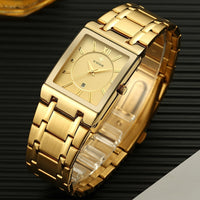 Relogio Masculino Gold Watch Men Square