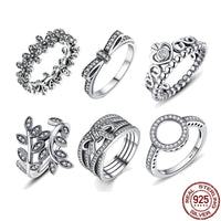 925 Sterling Silve Rings For Women Wholesale Popular Flower Lucky Rings For Women Jewelry Making Dorpshipping rings 2021 trend