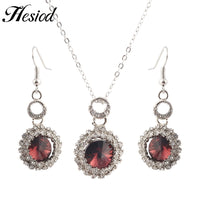 Hesiod Women Austrian Crystal Luxury Alloy Rhinestone Jewelry Sets Necklace Earrings sets