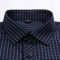 Men's Classic Standard-fit Plaid/striped Social Office Dress Shirt