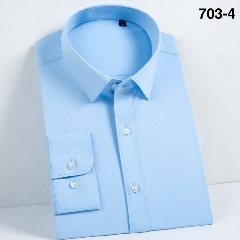 Men's Comfortable - Soft Dress Shirts Long Sleeve Easy-care Shirt