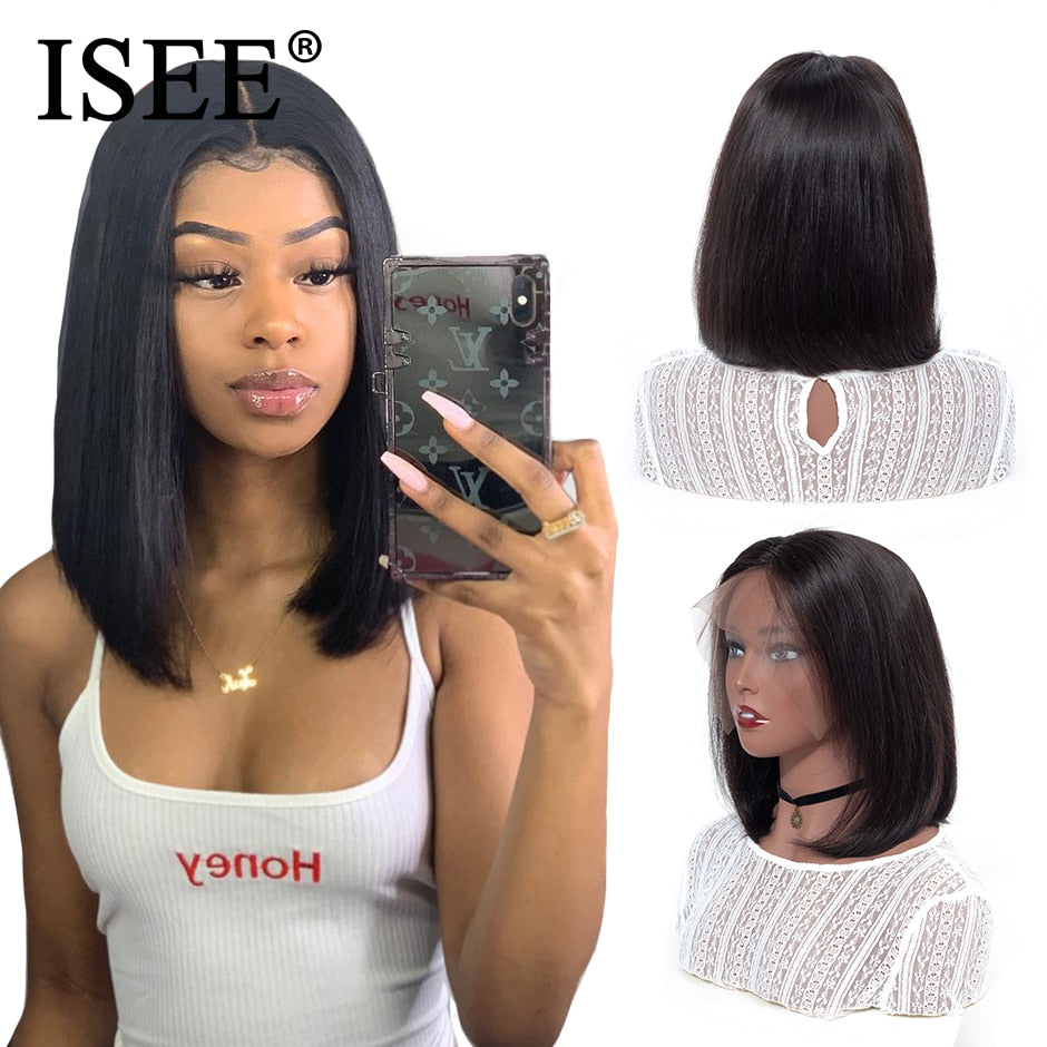 Human Hair Wigs 4X4 Lace Closure Bob Wigs