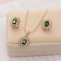 Hesiod Women Austrian Crystal Luxury Alloy Rhinestone Jewelry Sets Necklace Earrings sets