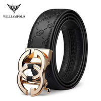 Luxury Brand Designer Leather Strap Automatic Buckle Fashion Belt