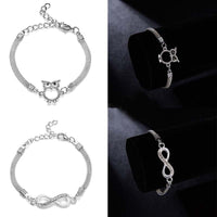 Boho Charm Infinity Bracelets Bangles for Woman on Hand Twisted Elegant Fashion Geometric Couple Bracelets Jewelry Gifts