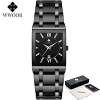 Relogio Masculino Gold Watch Men Square