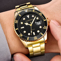 Top Luxury Brand Watch Man Gold Stainless Steel Relogio Masculino Watch