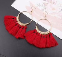 Exknl Brand Tassel Earrings For Women Fringed Statement Earrings Bohemian Summer Party Earrings Fashion Jewelry wholesale Bijoux