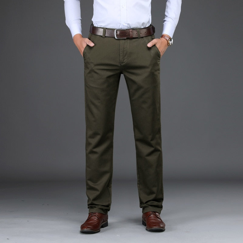 New Spring Men's Fashion Business Casual Suit Pants