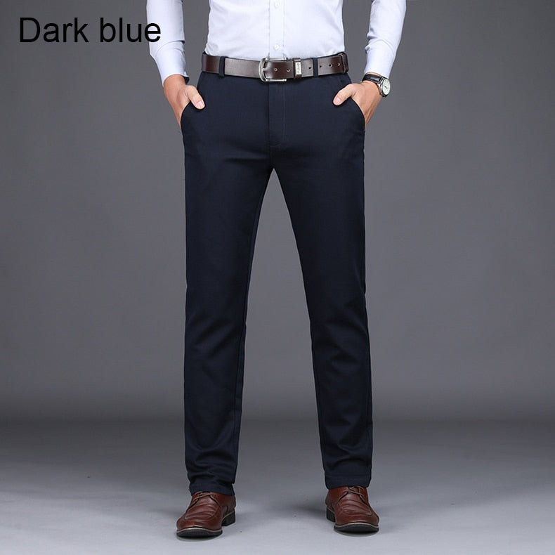 New Spring Men's Fashion Business Casual Suit Pants