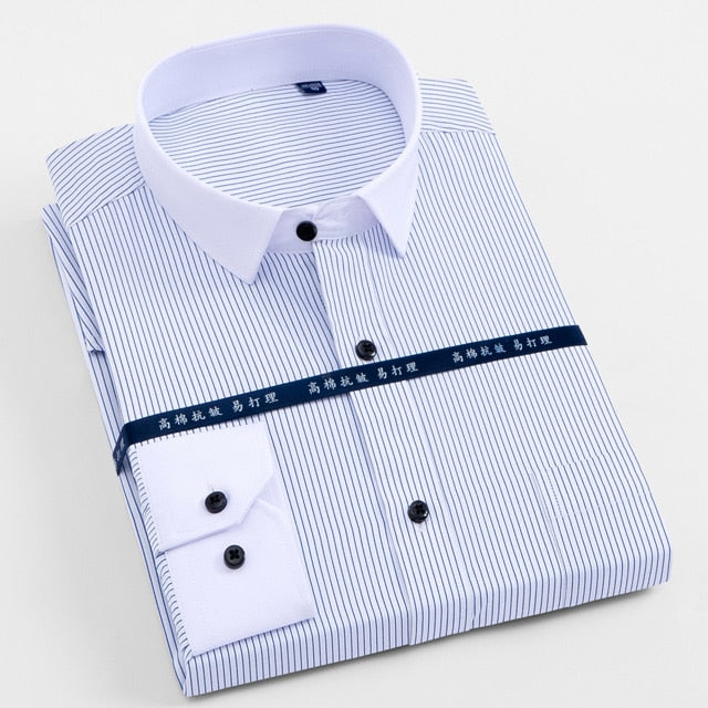 Solid/striped Long SleeveBasic Design Dress Shirts