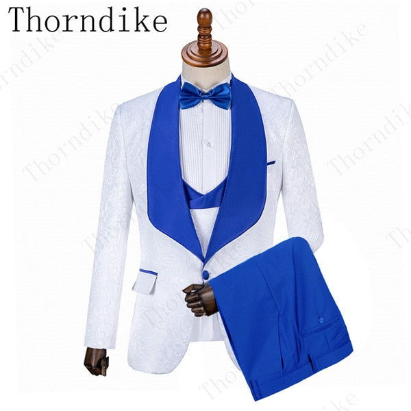 One Button Groom Tuxedos Shawl Lapel Groomsmen Suits