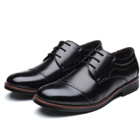 Men dress shoes formal business work soft patent leather pointed toe oxford Shoes