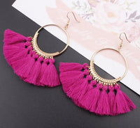 Exknl Brand Tassel Earrings For Women Fringed Statement Earrings Bohemian Summer Party Earrings Fashion Jewelry wholesale Bijoux