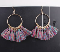 Exknl Brand Tassel Earrings For Women Fringed Statement Earrings Bohemian Summer Party Earrings Fashion Jewelry wholesale Bijoux