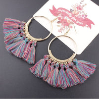 Exknl Brand Tassel Earrings For Women Fringed Statement Earrings Bohemian Summer Party Earrings Fashion Jewelry wholesale Bijoux