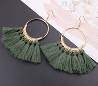 Exknl Brand Tassel Earrings For Women Fringed Statement Earrings Bohemian Summer Party Earrings Fashion Jewelry wholesale Bijoux