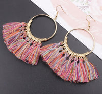 Exknl Brand Tassel Earrings For Women Fringed Statement Earrings Bohemian Summer Party Earrings Fashion Jewelry wholesale Bijoux