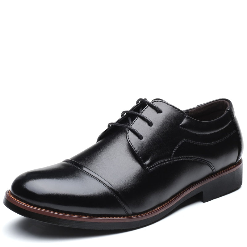 Men dress shoes formal business work soft patent leather pointed toe oxford Shoes