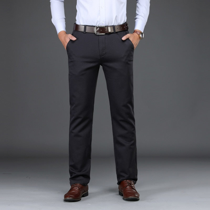 New Spring Men's Fashion Business Casual Suit Pants