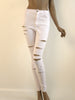 Women Pencil Stretch Casual Slim Denim Hole Skinny Jeans High Waist  Pants  Jeans Trousers