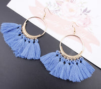 Exknl Brand Tassel Earrings For Women Fringed Statement Earrings Bohemian Summer Party Earrings Fashion Jewelry wholesale Bijoux