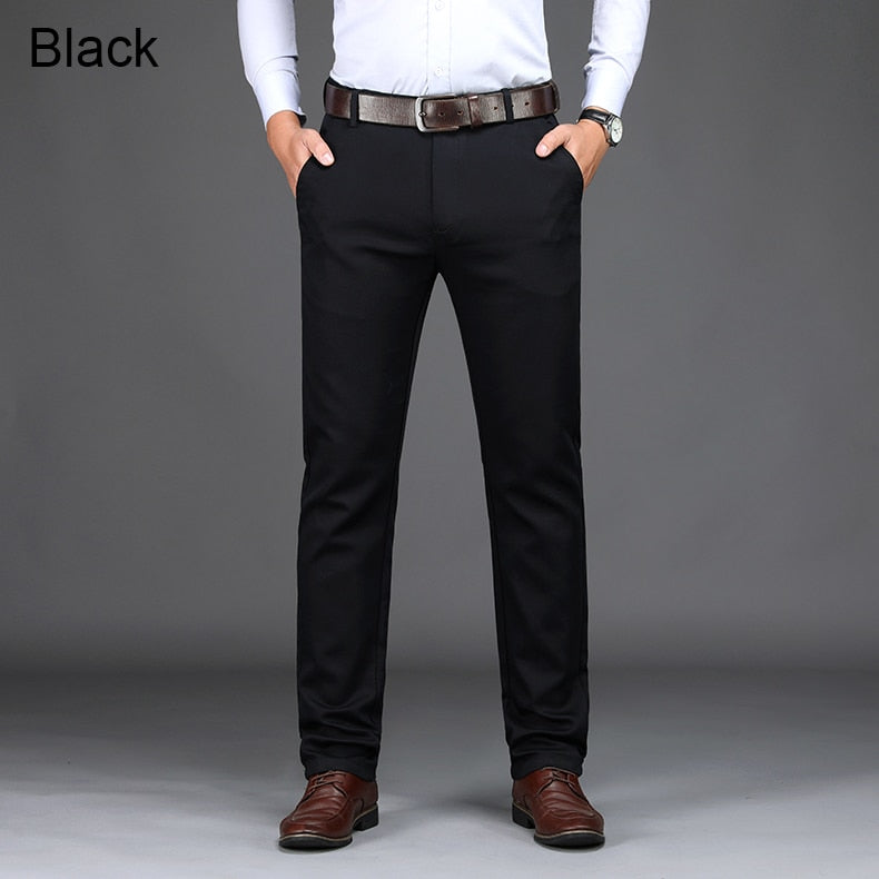 New Spring Men's Fashion Business Casual Suit Pants