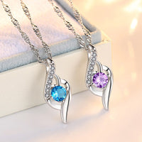 NEHZY 925 Sterling Silver New Woman Fashion Jewelry High Quality Crystal Zircon Heart Pendant Necklace Length 45CM