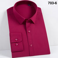 Men's Comfortable - Soft Dress Shirts Long Sleeve Easy-care Shirt