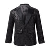 iiniim Boys Suits For Wedding Costume Banquet Party Stage Performance Suit Boys Stylish Sequins Suit Jacket Coat Blazer Tuxedo