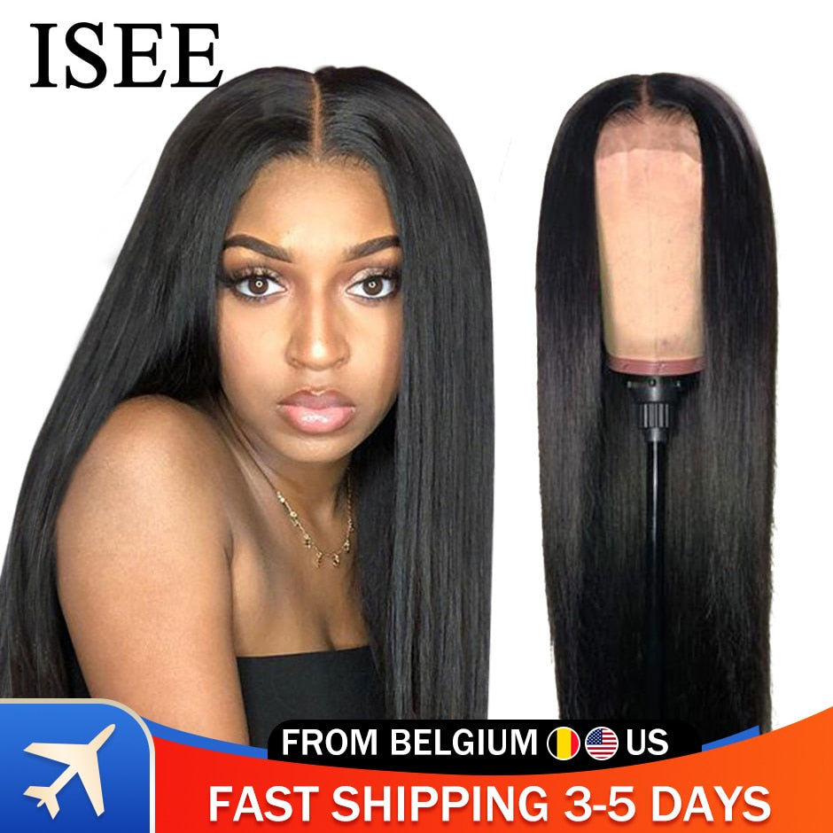 Straight Lace Front Human Hair Closure Wigs