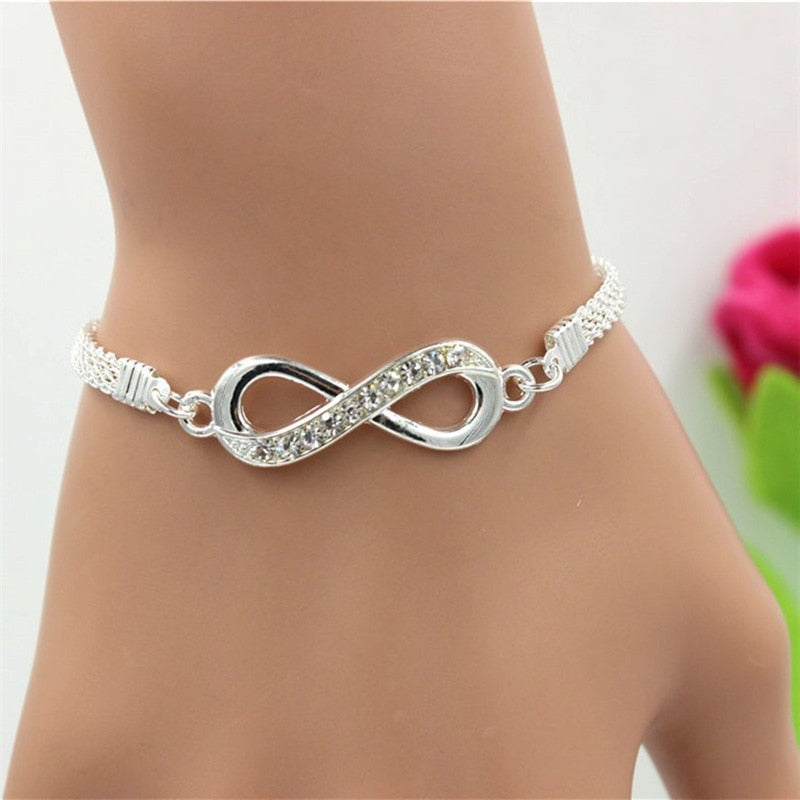 Boho Charm Infinity Bracelets Bangles for Woman on Hand Twisted Elegant Fashion Geometric Couple Bracelets Jewelry Gifts