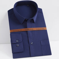 Men's Casual Thin Stretch Long Sleeve Dress Shirts