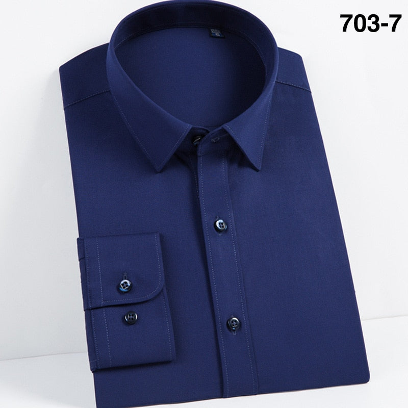 Men's Comfortable - Soft Dress Shirts Long Sleeve Easy-care Shirt