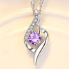 NEHZY 925 Sterling Silver New Woman Fashion Jewelry High Quality Crystal Zircon Heart Pendant Necklace Length 45CM