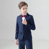Brand Flowers Boys Formal Suit Wedding campus student Tuxedo Dress Gentleman Kids Jacket Vest Pants 3Pcs ceremony Costume