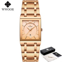 Relogio Masculino Gold Watch Men Square