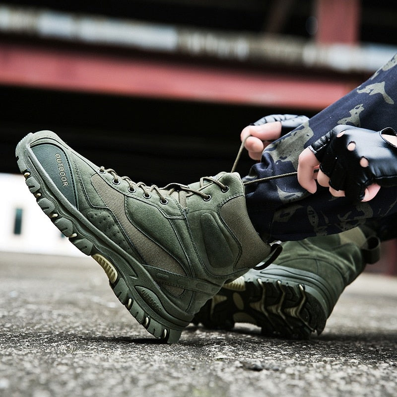 Lace Up Tactical Boot Sneakers