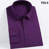 Men's Comfortable - Soft Dress Shirts Long Sleeve Easy-care Shirt