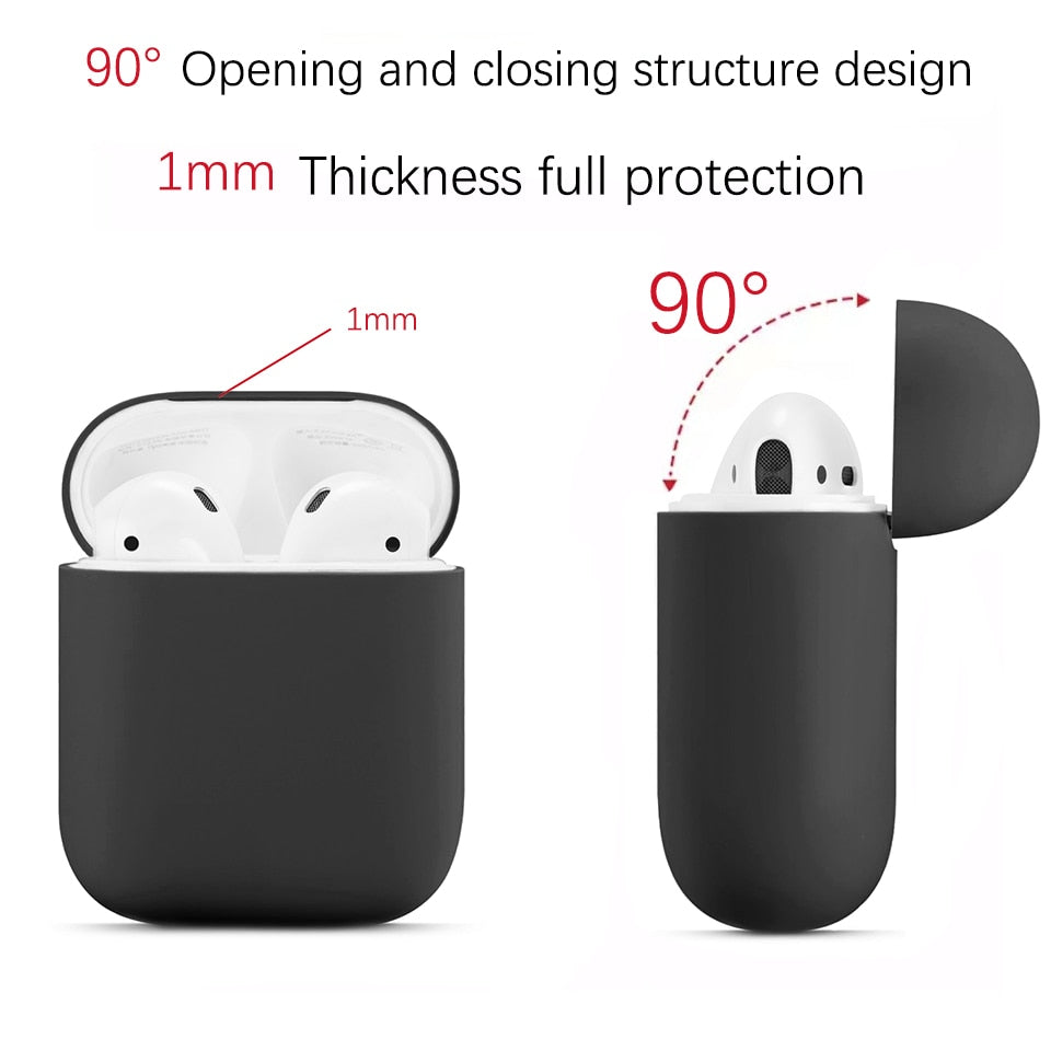 Soft Silicone Cases For Apple Airpods 2/1 Protective Case Bluetooth Wireless Earphone Cover For Apple AirPods Charging Headphone