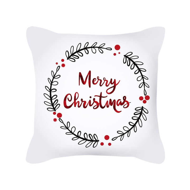 45cm Merry Christmas Decorations For Home Christmas Cushion Cover Pillowcase Happy New Year Decorations 2023 Navidad Acsesirios