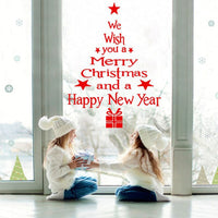 Merry Christmas Wall Window Stickers Christmas Decorations For Home Navidad 2022 Christmas Ornaments Gift Happy New Year 2023