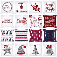 45cm Merry Christmas Decorations For Home Christmas Cushion Cover Pillowcase Happy New Year Decorations 2023 Navidad Acsesirios