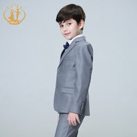 Nimble Spring Autumn Formal Boys Suits for Weddings Children Party Host Costume Wholesale Clothing 3Pcs/Set Blazer Vest Pants