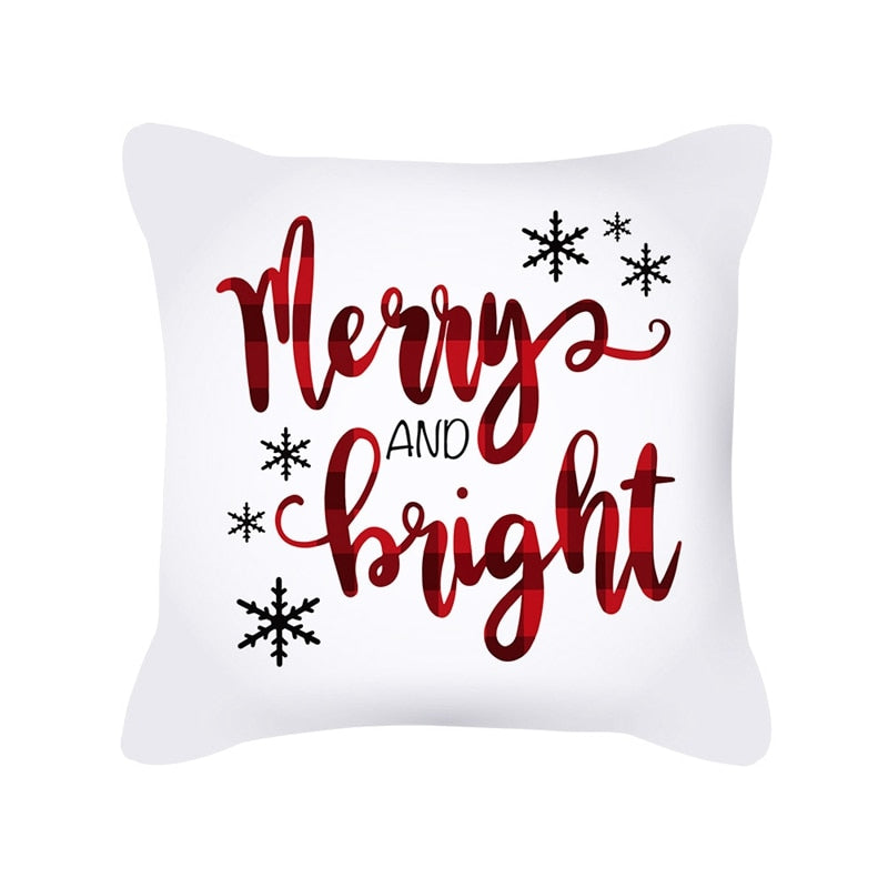 45cm Merry Christmas Decorations For Home Christmas Cushion Cover Pillowcase Happy New Year Decorations 2023 Navidad Acsesirios