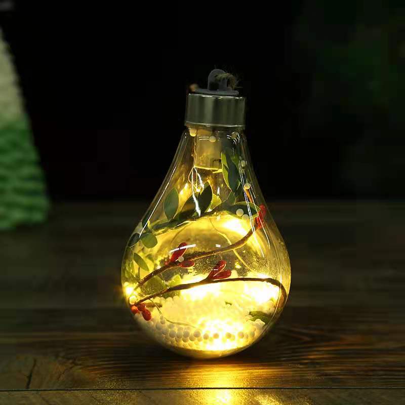 Waterproof Christmas Led Decorative Ball Lamp Transparent Pendant Christmas Navidad Decorative 2023 New Year Luminous Bulb